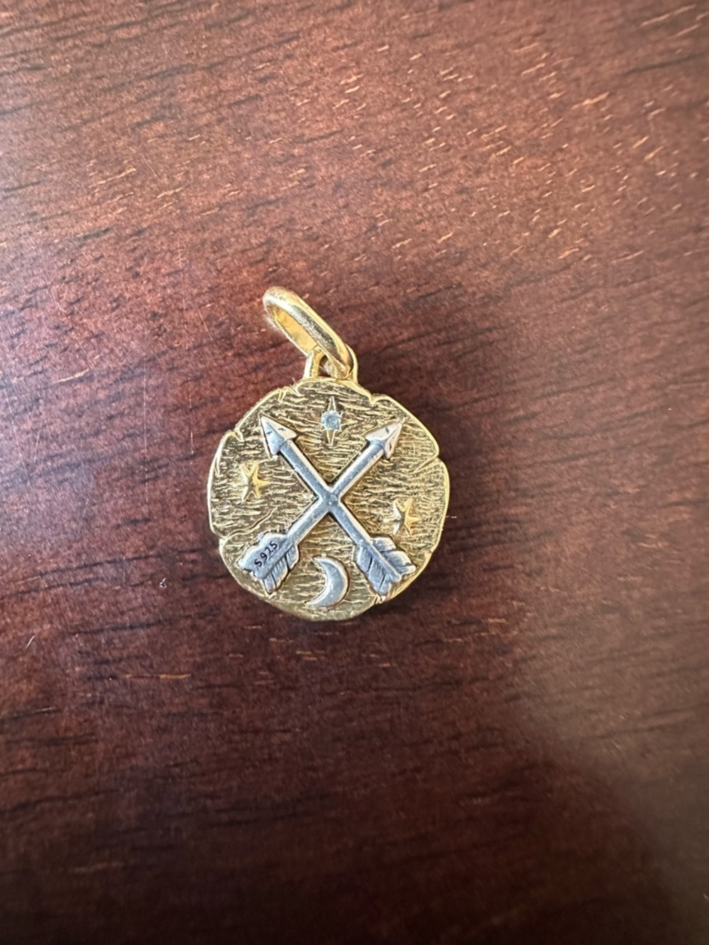 Pandora Arrow Moon Star Pendant